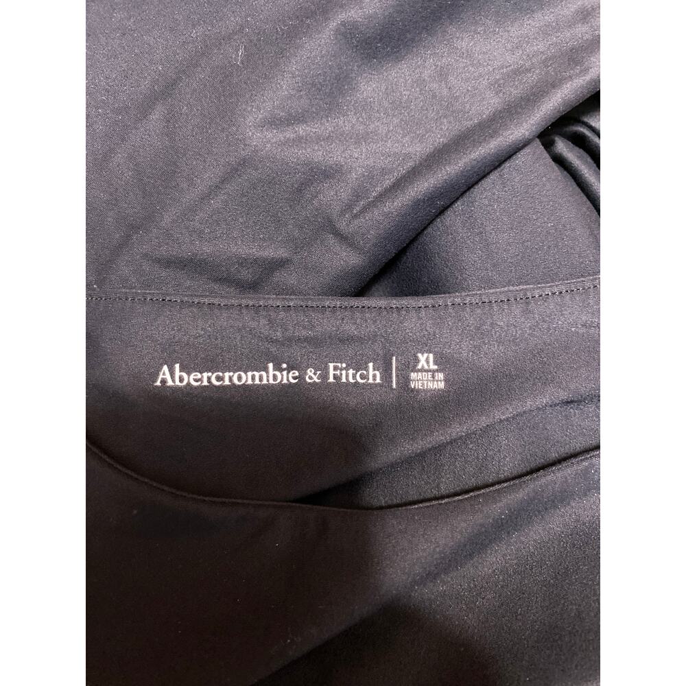 Abercrombie & Fitch Black Crew Neck Short Sleeve One Piece Bodysuit Top Size XL - Picture 3 of 4